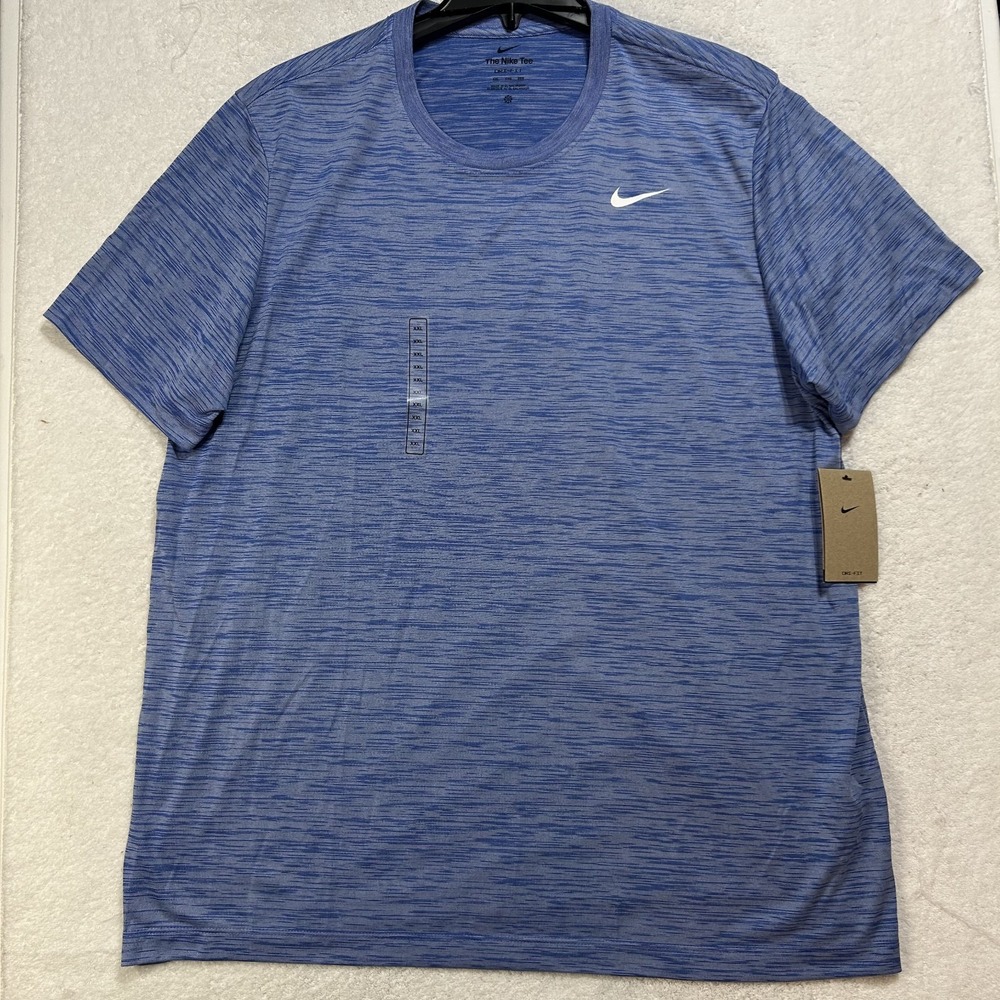 Nike Mens Size 2XL Blue Dri Fit RLGD New Veneer Short Sleeve Athletic Shirt